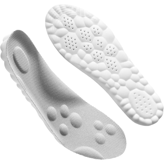 2 Pairs of 4D Memory Foam Cloud Cushioning Insoles, Breathable Soft Foam Shoe Insoles for Men and Women