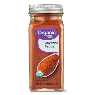 Great Value Organic Ground Cayenne Pepper in Glass Jar, 1.7 oz