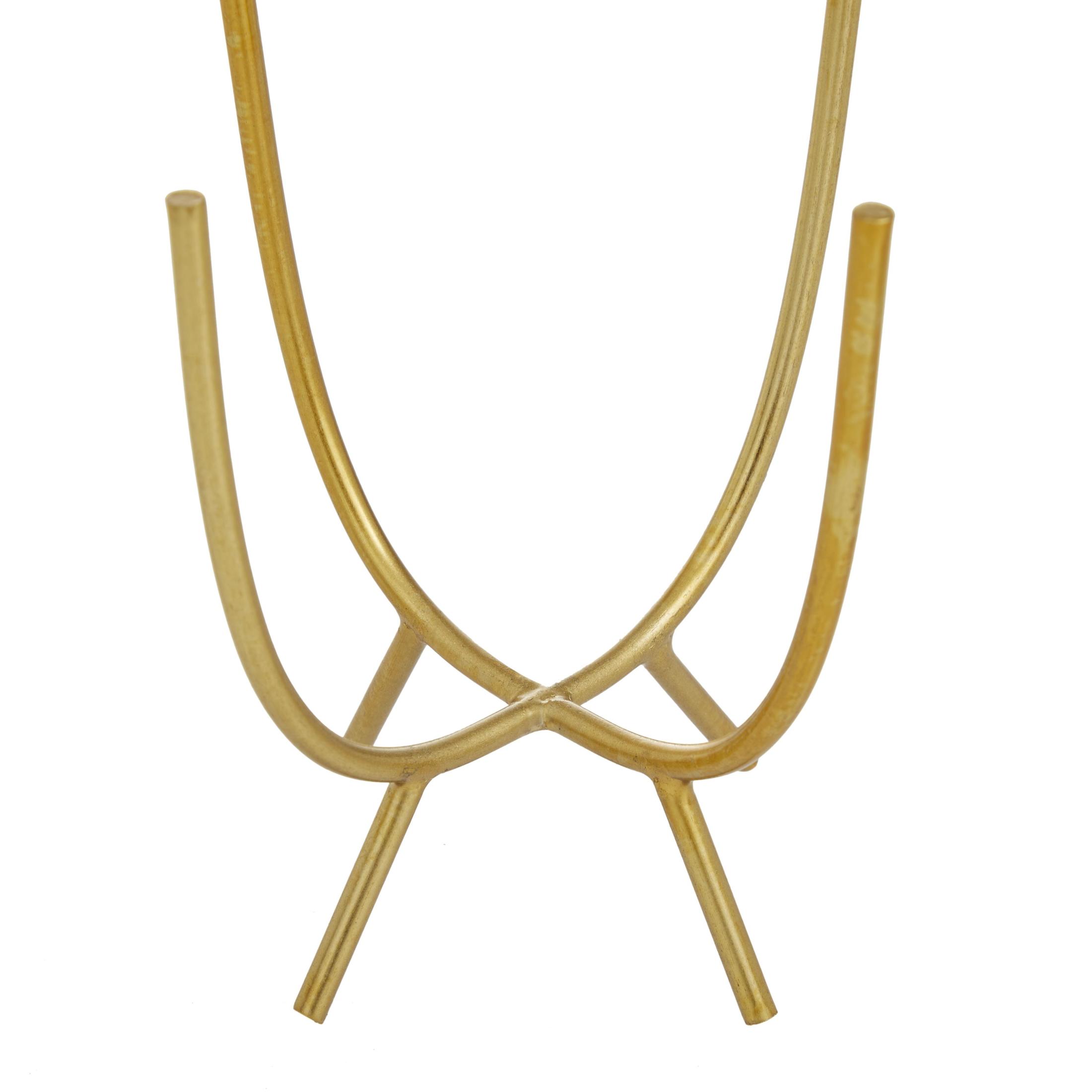 CosmoLiving by Cosmopolitan 6", 7"H Small Gold Metal Planter with Removable Stand (2 Count)