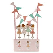 Paper Cake Topper Party Favors Decor Cake Bunting Banner Flag Baby Shower Kit Ballerina Girl