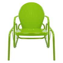 Northlight Outdoor Retro Metal Tulip Glider Patio Chair, Lime Green