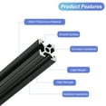 thumbnail image 3 of Unique Bargains 2020 T Slot Aluminum Extrusion 100mm(3.9 Inch) Black European Standard Anodized Linear Rail 4 Pcs, 3 of 6