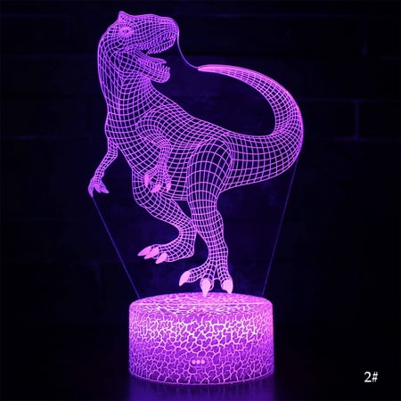 

Hododo 3D Dinosaur illusions Night Light Remote & Touch 7 / 16 Color Change LED Table Desk Lamp Kids Xmas Gift Home Decoration