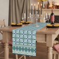 thumbnail image 2 of Table Runners 120 Inches Long Dress Scarves, Blue Flowers Farmhouse Coffee/Dining/Kitchen Table Runner for Living Room, Farmhouse Country Abstract Floral Patterned 13x120 Inch, 2 of 9