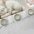 thumbnail image 4 of Feelyou Girl Rabbit Animal Black Out Curtains, Pink Floral Curtains Pack of 2 (42x63 Each), 4 of 6