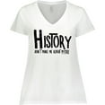 thumbnail image 3 of Inktastic History Repeats Women's Plus Size V-Neck T-Shirt, 3 of 5