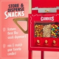 thumbnail image 4 of Nostalgia Vintage Popcorn Machine, Popcorn Maker Cart with Candy Dispensers, Red, 4 of 6