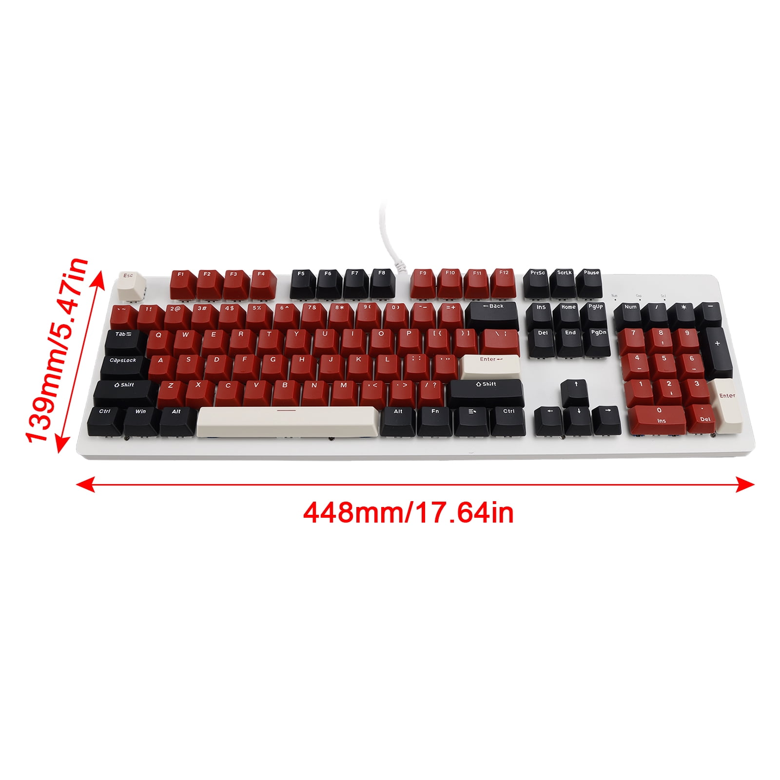 104-Key Wired Mechanical Linear Switch Gaming Keyboard Blue Switch Customizable