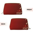 thumbnail image 3 of Naloa Happy New Year 2025 Leather Makeup Bag for Purse Travel, Portable Small Cosmetic Organizer for Women and Girls, Make up Bag with Zipper, 3 of 8