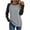 Gray, variant on FNFHFY Shirts for Women Baseball Style Raglan Sleeve Tops Trendy Color Block T-shirt Loose Fit Crewneck Shirt