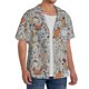 thumbnail image 2 of Balery Funny Chicken Camisa Casual de Manga Corta con Botones para Hombre, Texturizada, Estilo Cubano, para Playa, Verano-Large, 2 of 5