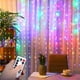 thumbnail image 2 of Cortina de luces, Guirnalda Luces Decorativas Luces de cadena de cortina de cobre, Modos de Luces, Impermeable para Exteriores Interiores Decoración de Navidad Fiestas Ormromra LKX-2009-1, 2 of 8