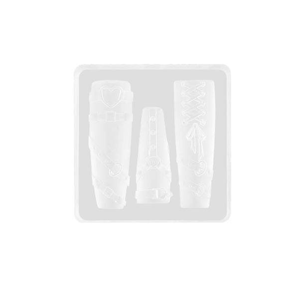 Molde de silicona para nail art con diseño de cadena de perlas en 3D. Plantilla de manicura DIY con motivos de hojas, flores y animales para manualidades con resina, acrílico y gel