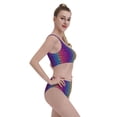thumbnail image 6 of High Waisted Bikini Sets For Women, Leopard Neon Rainbow Gradient Swimsuits Tummy Control, Two Pieces Bathing Suit, 6 of 8
