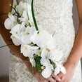 thumbnail image 4 of Phalaenopsis Artificial Flowers Long Branch Bouquet for Home Decor Wedding Decoration Fake Flowers DIY Wreath Bonsai Accessories (Purple), 4 of 4