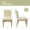 thumbnail image 5 of EOP Dining Chairs Set of 2, Modern Upholstered Fabric Dining Room Chairs, Armless Kitchen Side Chairs with Wood Legs and Padded Seat for Living Room, Bedroom, Kitchen, Beige, 5 of 9