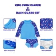 thumbnail image 5 of BIG ELEPHANT 2-Pack Unisex Long-Sleeve Swimwear with UPF 50+ Sun Protection and Built-in Swim Diapers for Babies and Toddlers, Sizes XS-XXL, 5 of 7