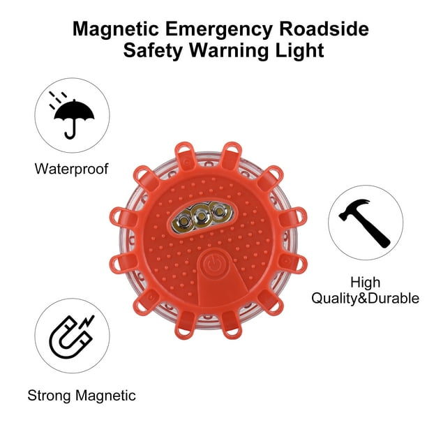 Magnetic LED Strobe Warning Light Emergency Road Rescue Safety