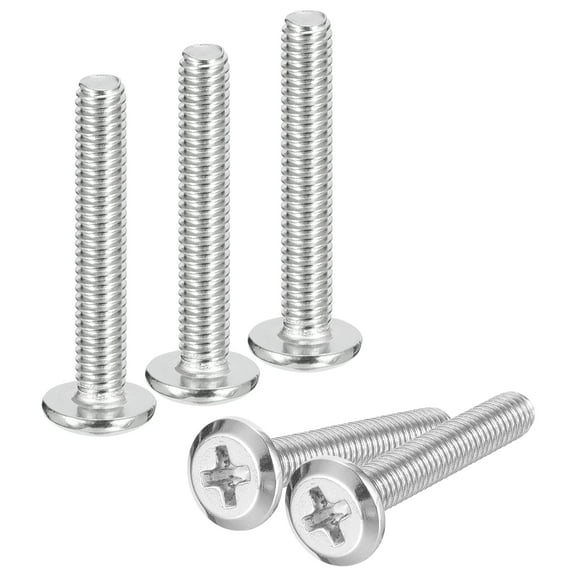 Uxcell M4x25mm Flat Round Head Phillips Head Screws, 50 Pack 304 Stainless Steel Phillips Drive Machine Screw
