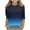 A-Blue, variant on Wyobmus Girls Long Sleeve T Shirts Kids 3/4 Sleeve Pullover Tops Casual Gradient Color Crewneck Basic Tees I-Hot Pink