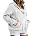 thumbnail image 5 of Nugftut Hoodies for Women Plus Size Full Zip-Up Jacket Oversized Lightweight Sweatshirts Baggy Workout Hoodies with Pockets, 5 of 8