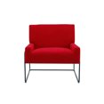thumbnail image 5 of Velvet Accent Chair,Modern Industrial Slant Armchair with Metal Frame,Upholstered Reading Chair Comfort Single Chair with Premium High Density Soft Cushion for Living Room Office Study,Red, 5 of 9