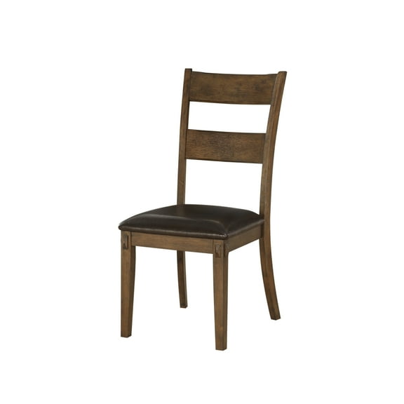 Acme Furniture Nabirye Side Chair (Set-2) Synthetic Leather & Dark Oak
