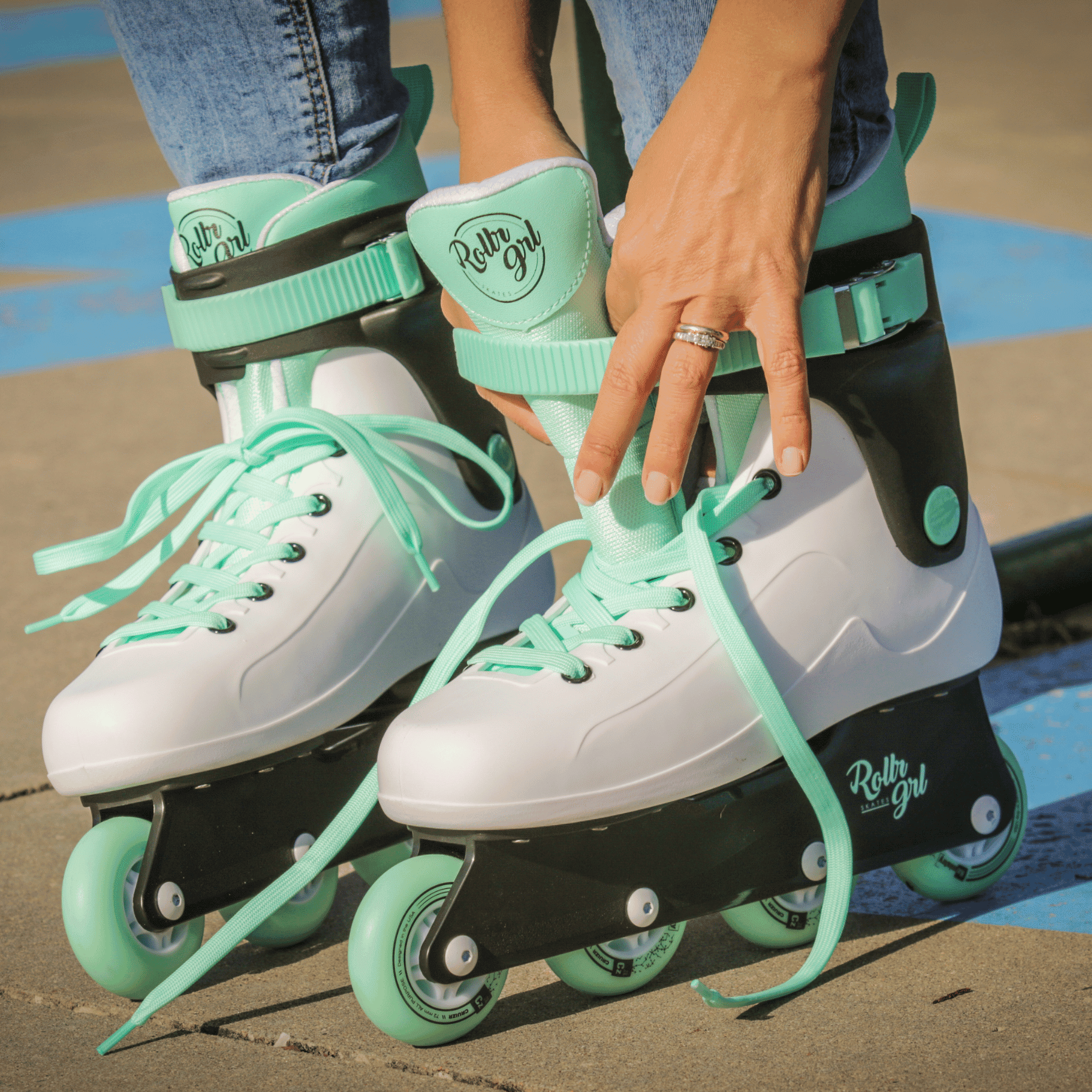 Pacer Rollr Grl Ocean Shore Inline Adult Skates Angelmint size M7/W8