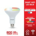 thumbnail image 2 of 8-Pack Energizer Smart LED Bulb Multi-Color and Multi-White, BR30, 800 Lumens, 2 of 6