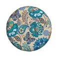 thumbnail image 2 of Bingfone Vintage Floral Butterflies Spare Tire Cover Weatherproof Universal Wheel Protectors For Rv Camper Travel Trailer Suv Truck 17 Inch, 2 of 9