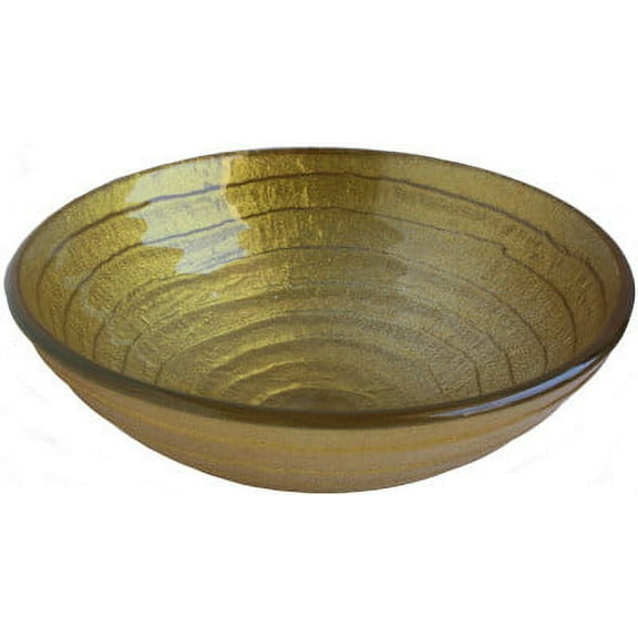 Above Counter Glass Vessel Basin - Golden