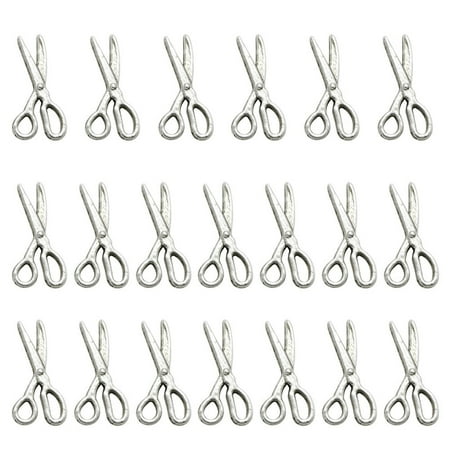 

20pcs Alloy Barber Scissors Pendants Charms DIY Jewelry Making Accessory for Necklace Bracelet (Antique Silver)