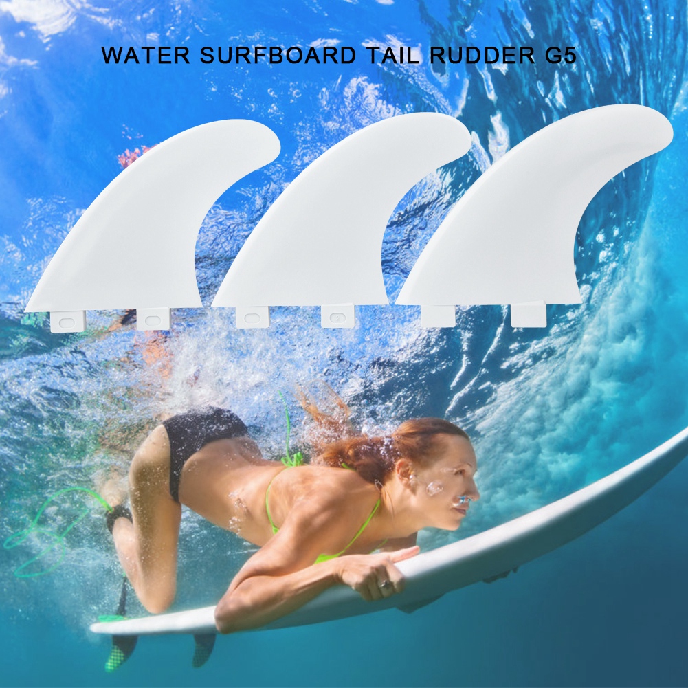 OTVIAP Tri Fin Thruster Set Nylon Plastic Surfboard Fins FCS Single