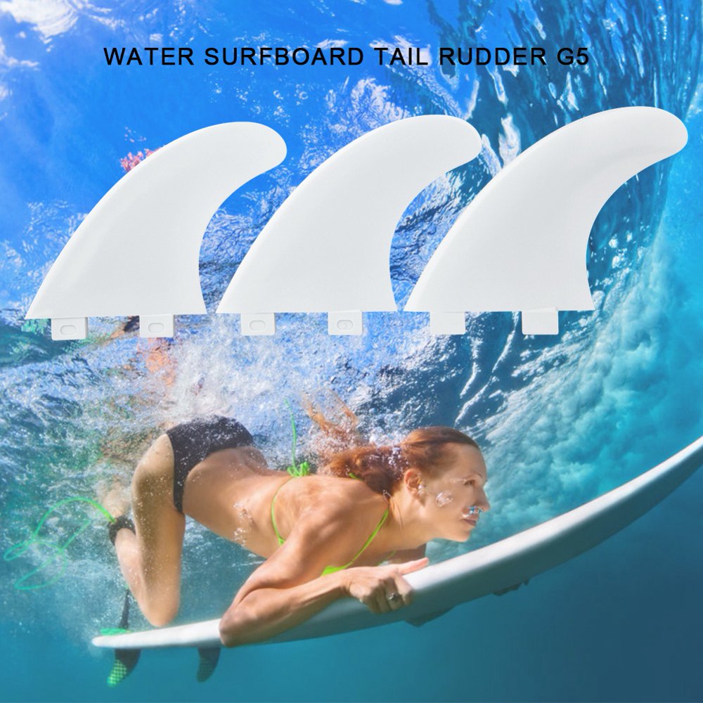 OTVIAP Tri Fin Thruster Set Nylon Plastic Surfboard Fins FCS Single