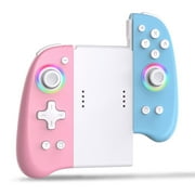 YUOY Switch Controller,for Switch joy-con,Joypad Controller for Nintendo Switch/Oled/Lite with Dual Vibration / Motion control / Wake-Up (Pink & Blue)