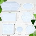 thumbnail image 2 of VEGCOO 7Pcs Resin Silicone Coaster Mold Set silicone mold coasters, silicone molds for concrete casting mold, home decoration, household kitchenware trays for DIY, etc, 2 of 7