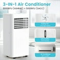thumbnail image 6 of 8,000 BTU (5,000 BTU DOE) 115-Volt Quiet 54 dB Portable Air Conditioner w/Dehumidifier up to 300 sq. ft. White, 6 of 8