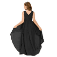 thumbnail image 6 of Chiffon Junior Bridesmaid Dress Floor Length V Neck with Belt Flower Girl Dress for Teen Girls Elegant Party Dress (2 -3Years）, 6 of 9