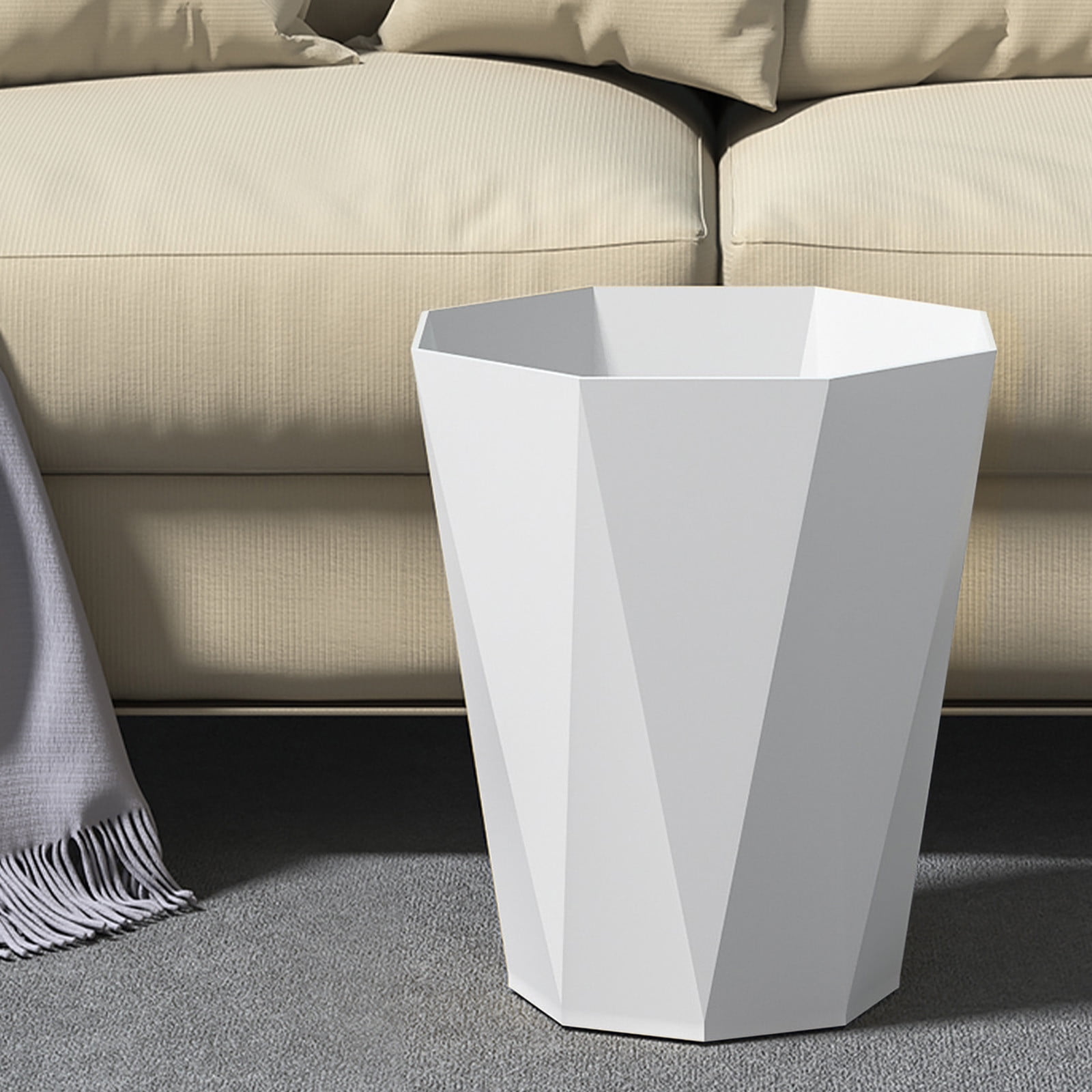 Poubelle De Table Murale 4L - Mini Poubelle Bureau/salle De Bain, Design Scandinave Blanc