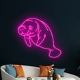 thumbnail image 5 of Handmadetneonsign Manatee Neon Sign, Manatee Animal Wall Art Decor, Ocean Manatee Wall Decor, 5 of 5