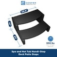 thumbnail image 2 of Confer Plastics Handi-Step Hot Tub Stairs for Straight & Curved Spas, Black, 2 of 9