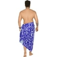 thumbnail image 2 of HAPPY BAY Men's Pareo Standard Vacation Sarong Full Beach Wrap One Size Admiral, Floral Summer Vacation Party, 2 of 3