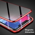 thumbnail image 3 of KOMI 360° Full Body Case Compatible with iPhone 16 Plus Clear Case with Lock and Screen Protector Camera Protector Clear Double Sided Glass Magnetic Aluminium Alloy Bumper Case, Red, 3 of 5