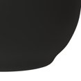 thumbnail image 3 of LeisureMod Grove Mid-Century Modern Fiberstone and Clay Planter - Round Plant Pot with Drainage Holes for Indoor and Outdoor Home (Black, 6" Height), 3 of 8