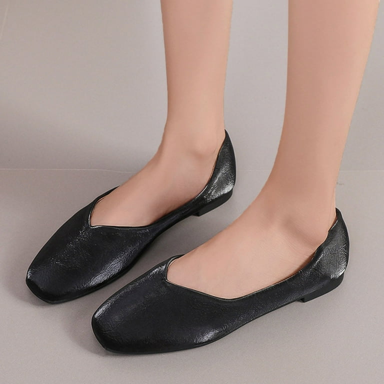 Lace up black flats shop