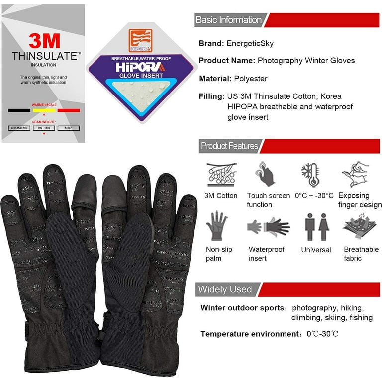 APEX 2.0 Cold Weather Gloves - Touchscreen Compatible, Thermal Insulated For Winter Work & Outdoor Sports