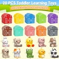 thumbnail image 5 of Learning Toys for 1,2,3 Year Old Toddlers, 20Pcs Farm Animals Toys Montessori Counting, Matching & Sorting Fine Motor Games, Christmas Birthday Easter Gift for Baby Boys Girls Age 12-18 Months, 5 of 5