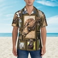 thumbnail image 4 of Greyhound Dog Hawaiian Shirts For Men, Summer Short-Sleeve Relaxed-Fit Button-Down Shirts Xx-Large, 4 of 9