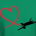 thumbnail image 3 of CafePress - Airplane Red Heart Dark T Shirt - Men's Classic Graphic Cotton T-Shirt, 3 of 4