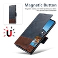 thumbnail image 4 of Dteck Magnetic Wallet Case for Samsung Galaxy S25 Ultra, Shockproof PU Leather TPU Wireless Charging Card & Cash Slots Anti-Scratch Rugged Protection Case, Blue, 4 of 12